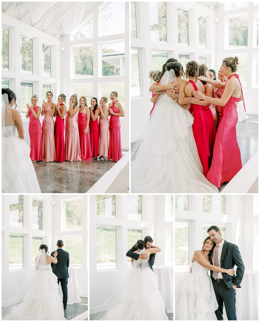 Five Palms wedding venue | Greenhouse | bridesmaids and daddy daughter first looks